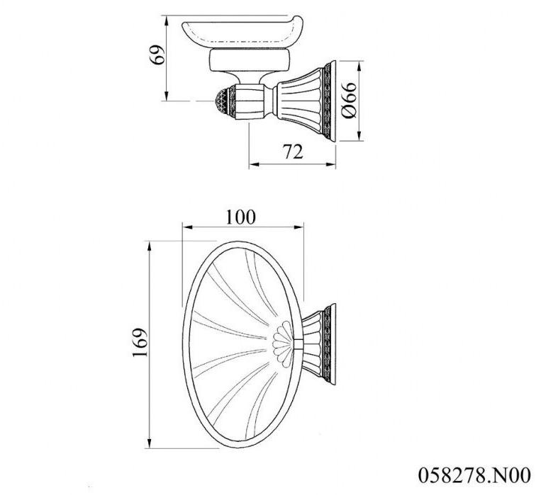 Bronces Mestre Мыльница из латуни с кристаллами swarovski® Adriatica sun-id-1470821 - Вид №2