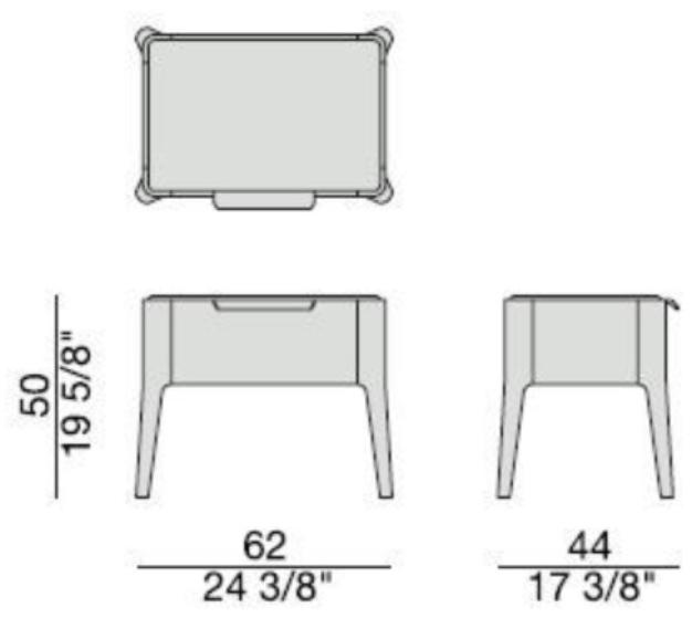 Porada Прямоугольная тумбочка из орехового дерева с ящиками Iron sun-id-1465967 - Вид №4