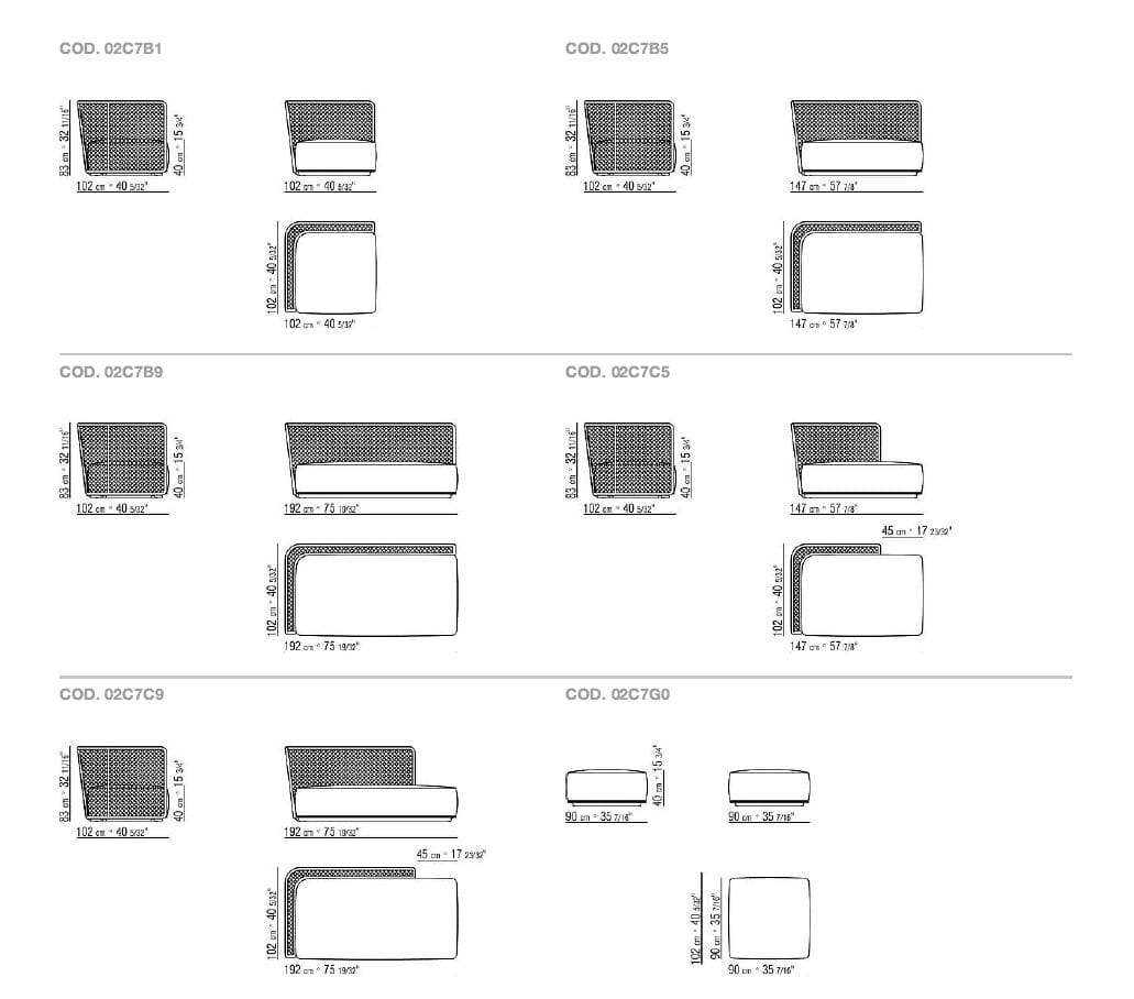 Угловой садовый диван Flexform Oasis ARCH-00055237 - Вид №7