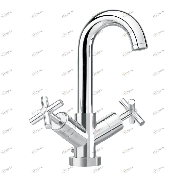 Смеситель для раковины моноблочный 3/8 ”. Керамические дисковые клапаны. Длина шлангов 350 мм. со съемным сливным комплектом 1 1/4 ”. Аэратор «Плюс». Расход 17,69 л / мин. при 3 барах.  Future NOKEN 100038260  CHROME