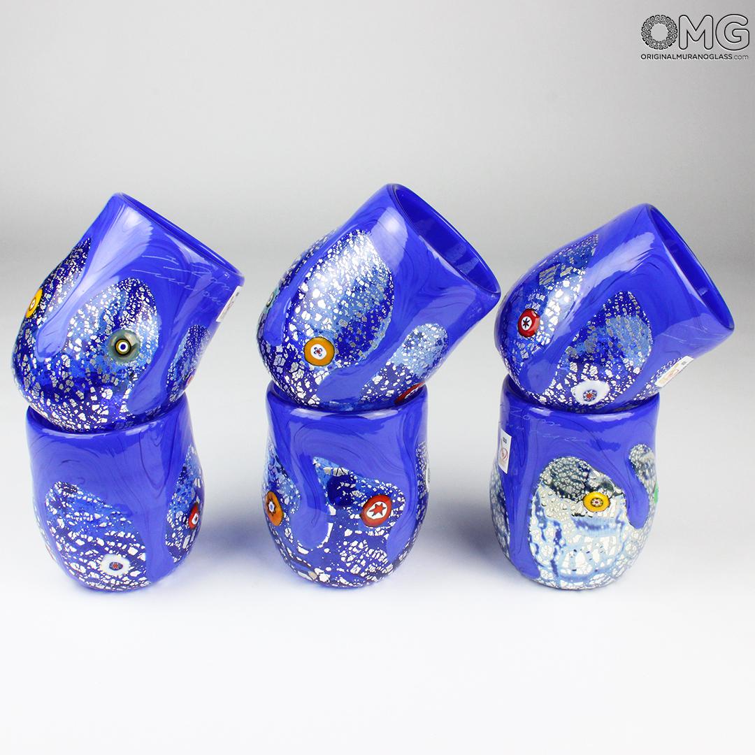 1162 ORIGINALMURANOGLASS Набор из 6 стаканов Лимончелло - Гото Goto - муранское стекло OMG 6 см  - Вид №1