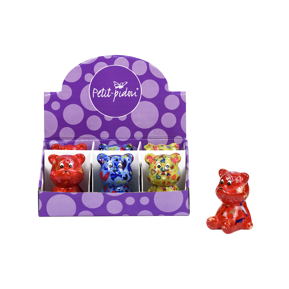 148-00250 Копилка МИНИ "Мишка" 9.5 х 9 х 10.5 см в ассортименте POMME-PIDOU 