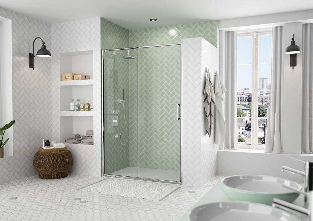 Дверь в нишу AR8SL170REC Merlyn Arysto Хромированный  - Вид №1