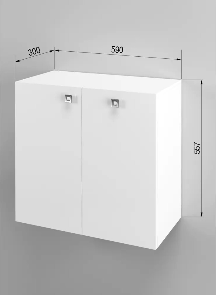 91168412 Шкаф подвесной Regent style виола левый 59x55.7 см цвет белый STLM-0507799