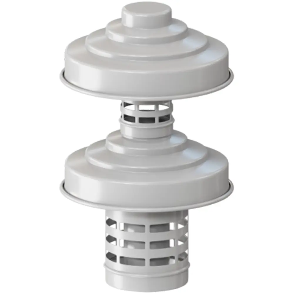 Оголовок с ветрозащитой Rommer ø60/100 мм алюминий цвет белый RCA-6010-000334 Отсутствует STLM-2017876