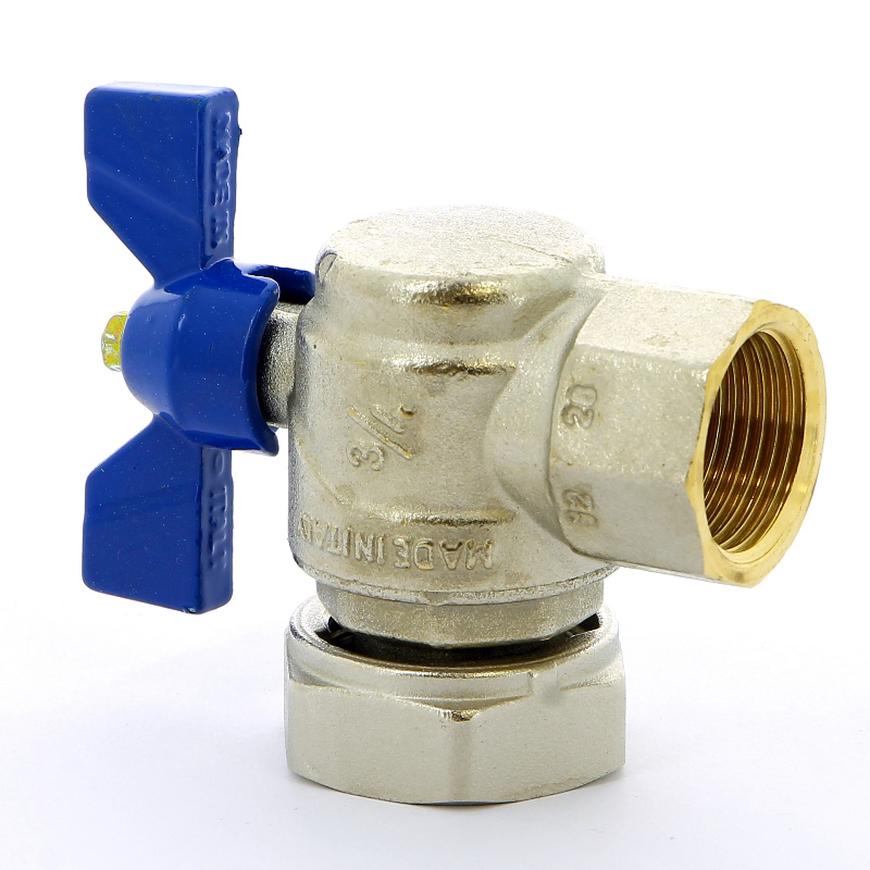 Кран шаровой угловой В с накидной гайкой EVOLUTION бабочка F.I.V. 3/4"х1" FIV 6069R081 - Вид №1