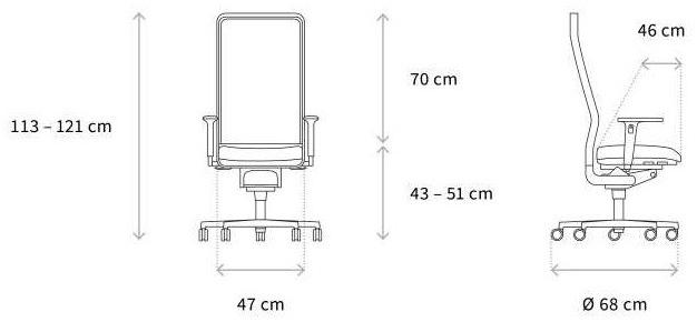 Wagner Стул офисный вращающийся с 5 спицами W1 sun-id-1409994 - Вид №5