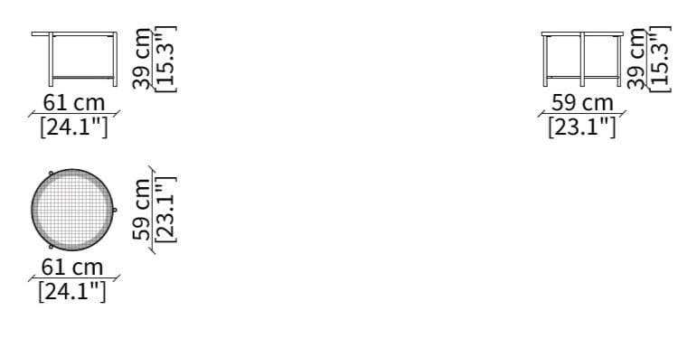 Круглый металлический журнальный столик Frigerio Santamonica ARCH-00146808 - Вид №7