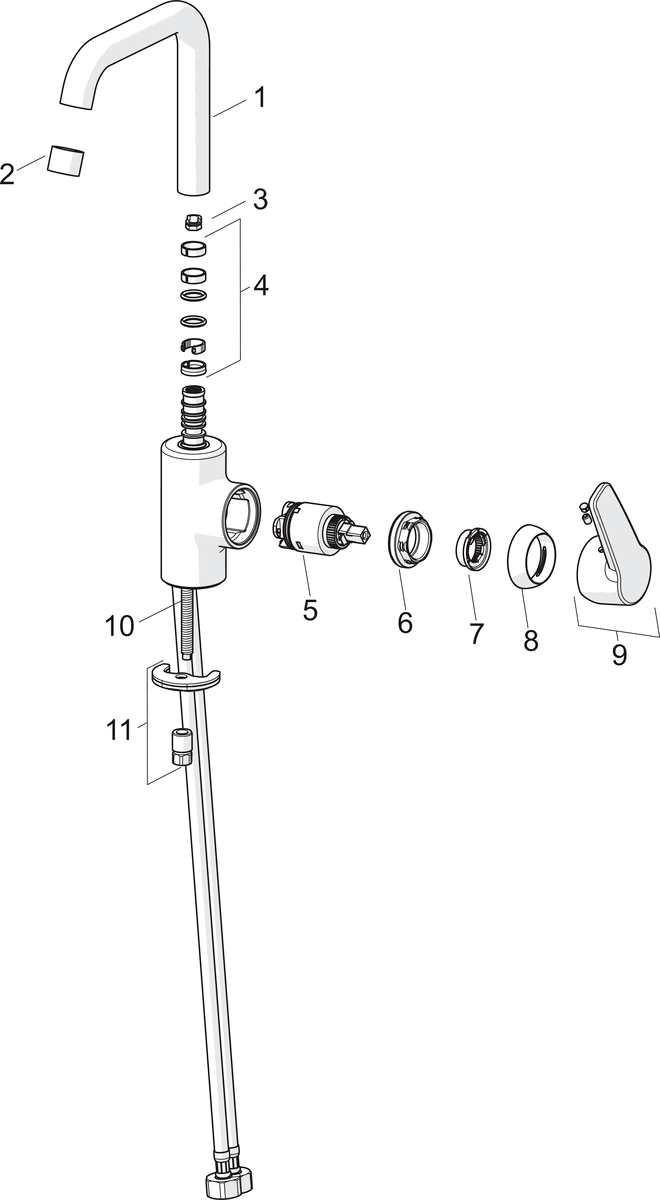 Oras 3909F Смеситель для умывальника 3909F Saga Хром  - Вид №4