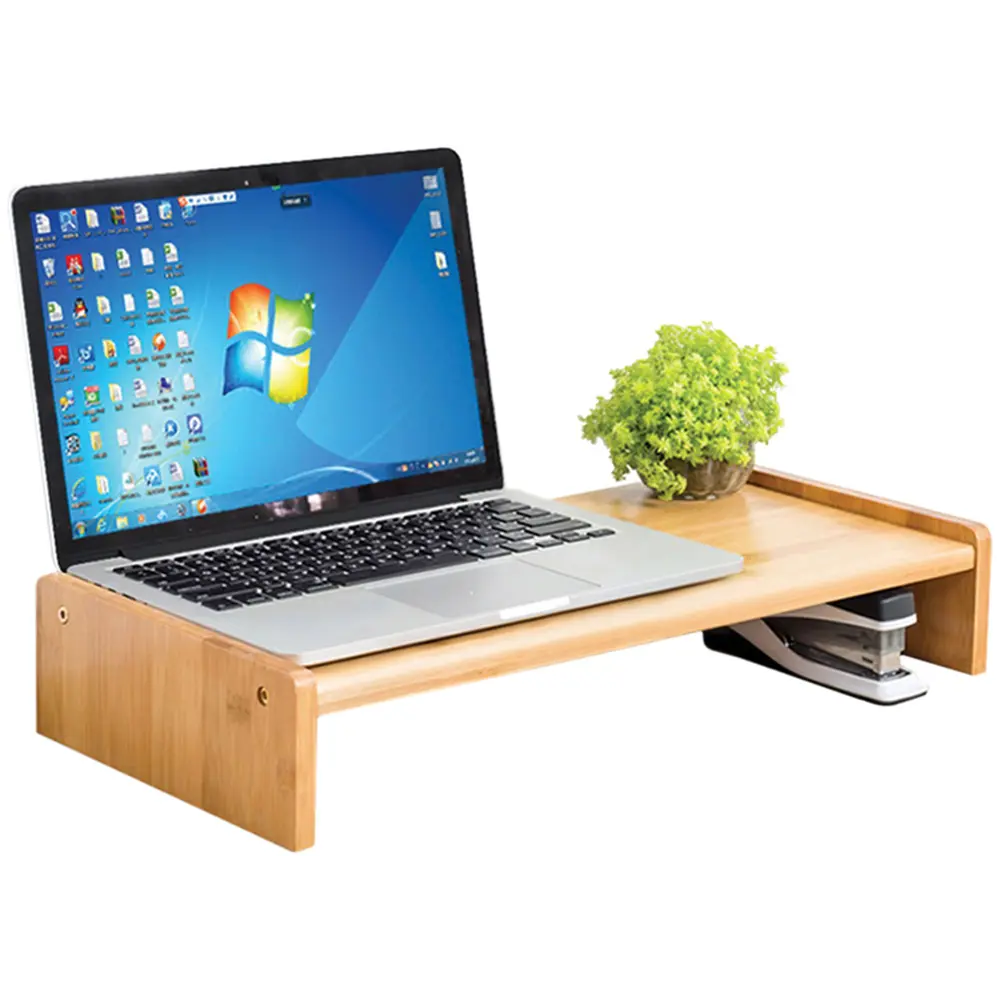 Подставка-органайзер под монитор бамбук цвет бежевый Santreyd STLM-2060372