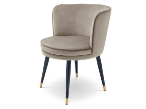 Бархатный стул с подлокотниками