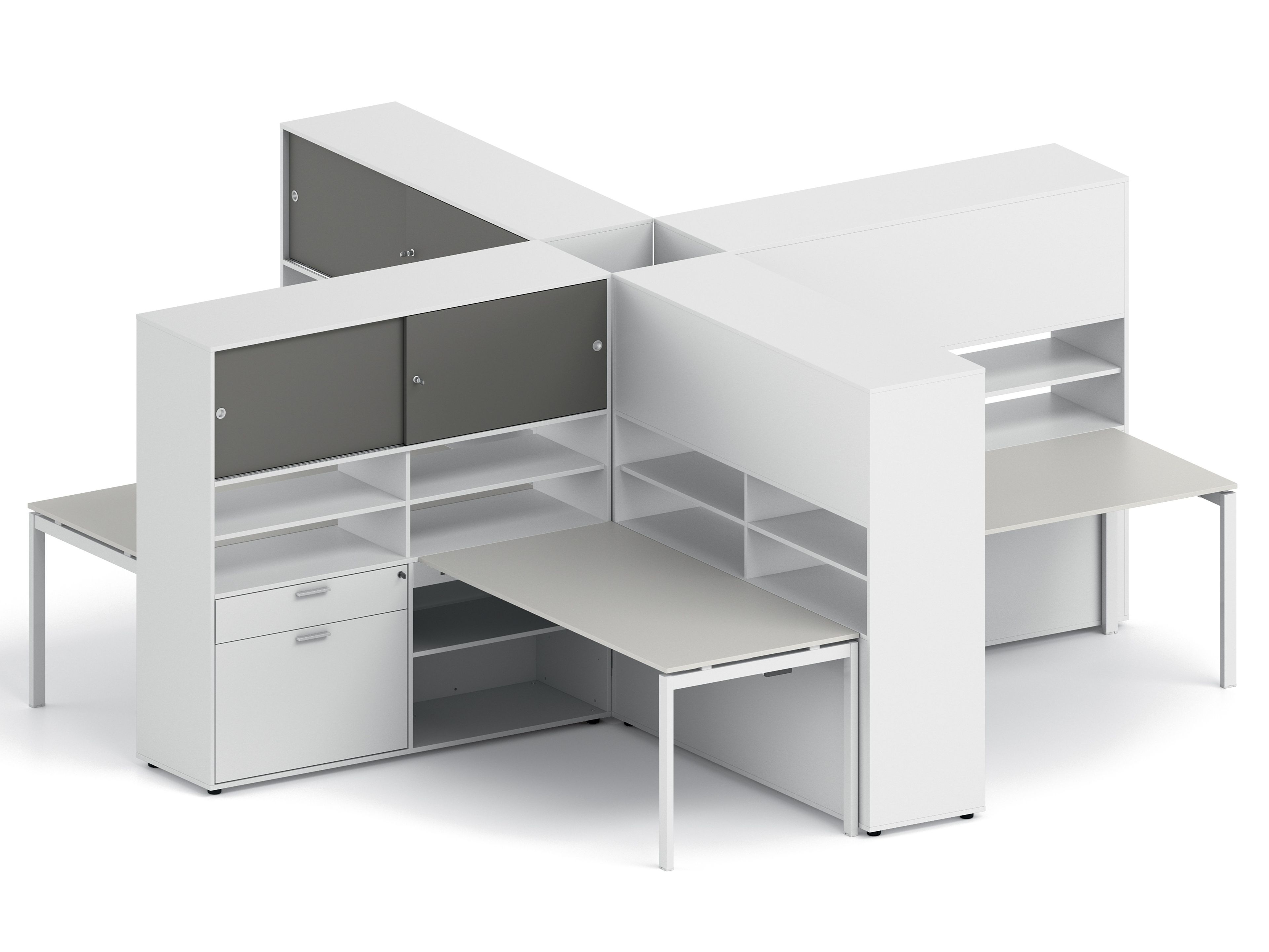 Многофункциональный деревянный стол со встроенной полкой с системой кабельной втулки DVO RIO ARCH-00052322 - Вид №2