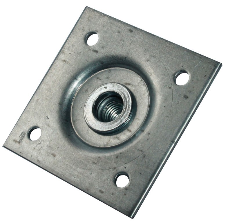 Опорная пластина ПЕТРОТЕХ 60х60 мм с гайкой М10 для надежного крепления 13132993 STLM-0002834 - Вид №1