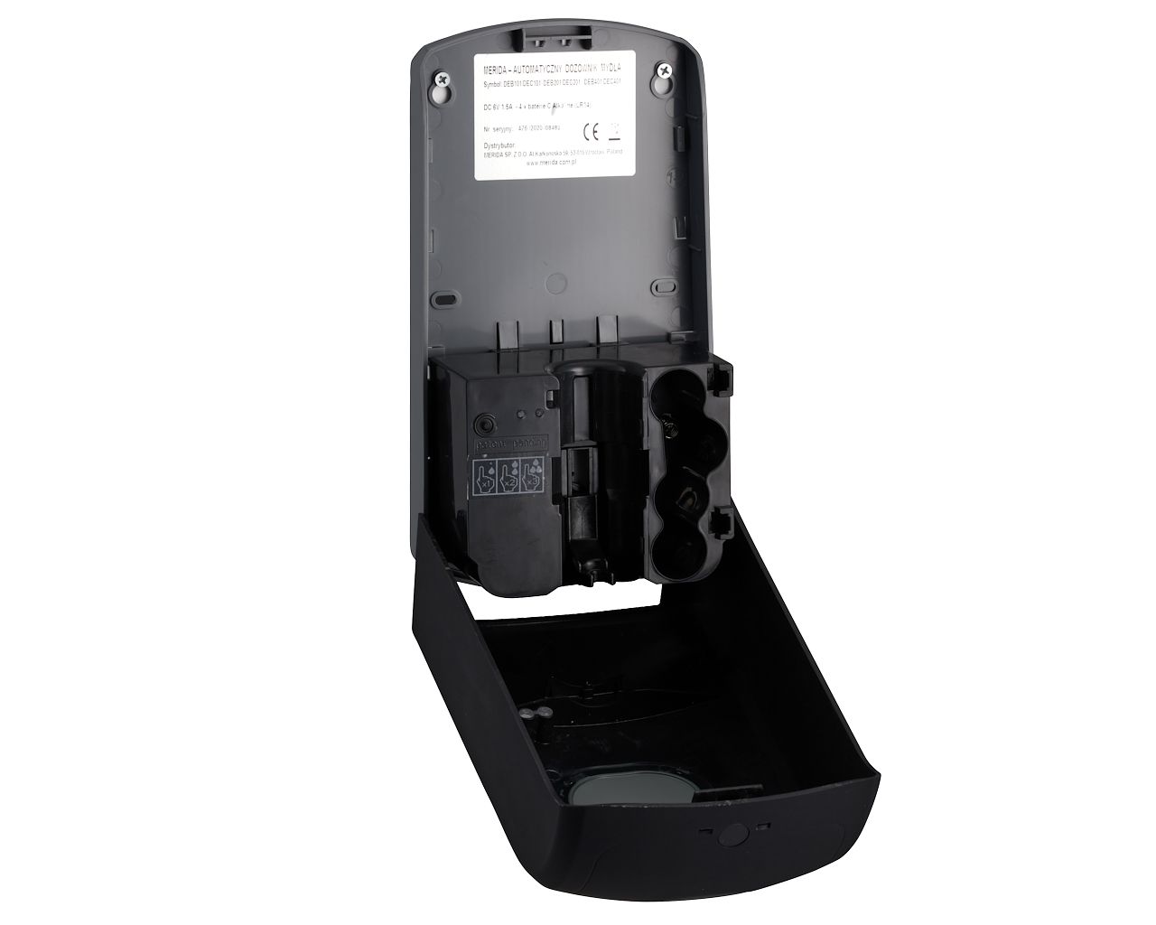 DAC201 Бесконтактный автоматический дозатор пенного мыла AMADEUS SILKY BLACK для одноразовых стержней 1000 г Merida  - Вид №9