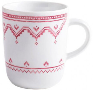 575335A69713C Чашка Hygge 0,35 л вышивки крестом красный Kahla-porzellan