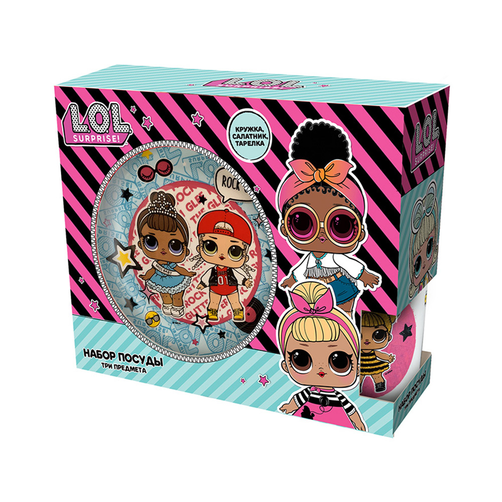 284288 Посуда фарфоровая Набор посуды в подарочной упаковке "Frozen II" 220 мл L.O.L. SURPRISE Santreyd 
