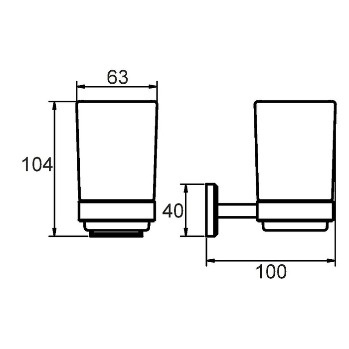 LABSMG0M45 Milardo Labrador Подстаканник одинарный настенный Labrador Россия  - Вид №1