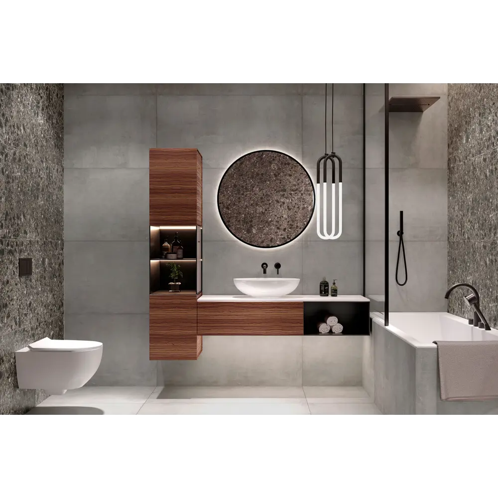 Керамогранит Grasaro Loft серый матовый 60×120 см 89233820 STLM-1391595 - Вид №4