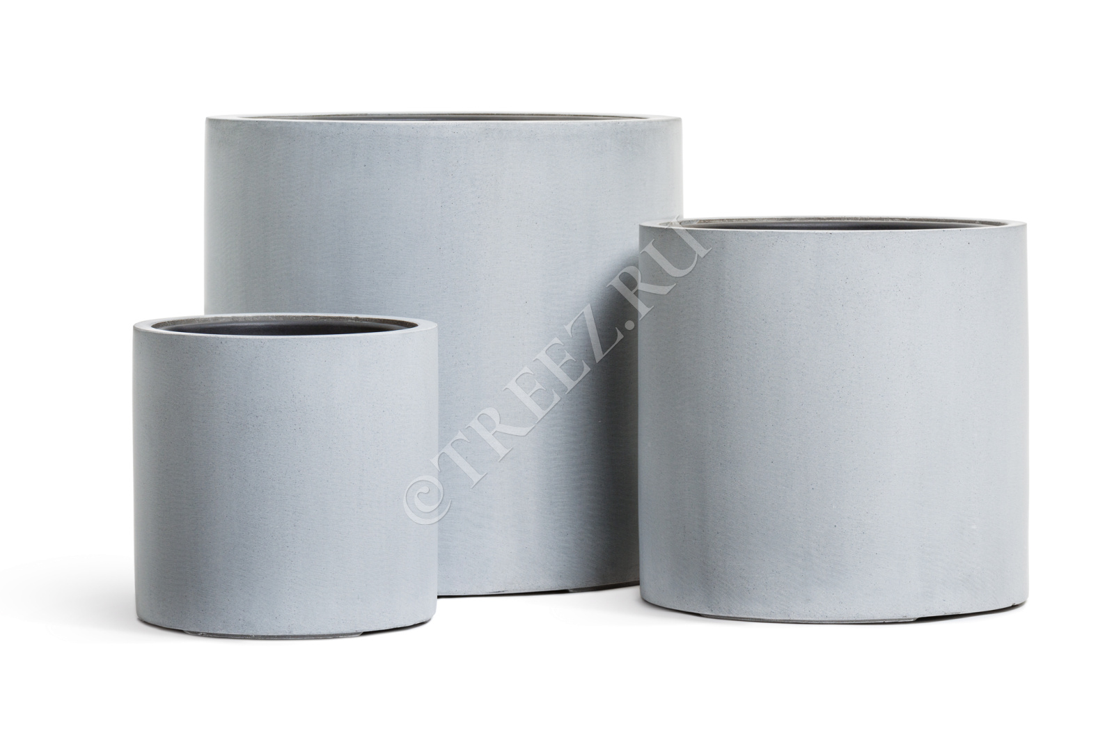 41.3320-02-028-LG-31 Кашпо  Effectory - серия Beton - Цилиндр - Серый ледник Цветочная коллекция 