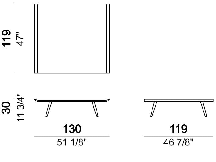 Квадратный металлический и кожаный журнальный столик для гостиной Arketipo MOON INVADERS ARCH-00114666 - Вид №2