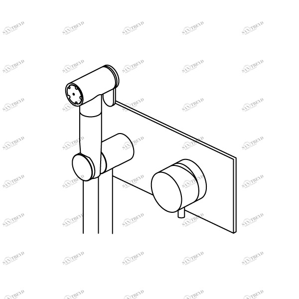 Дополняет. ID014. Гигиенический душ Quadrodesign COMPLEMENTS