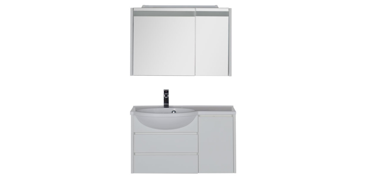 Комплект мебели Aquanet Лайн 90 L белый 00164955 - Вид №1