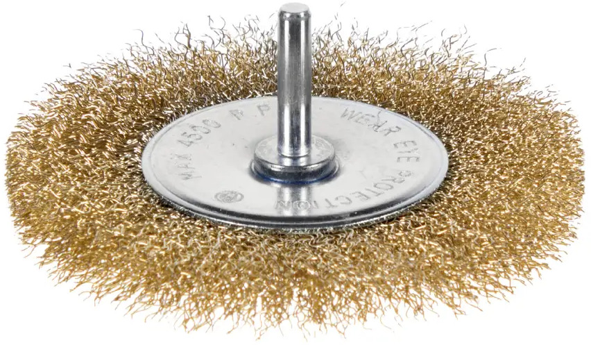 Латунная дисковая щетка Dexter 100 мм для очистки металла 17410401