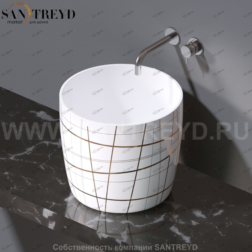 L106.415G Накладная раковина на столешницу  овальная A. e T. Italia PILLAR AeT ITALIA