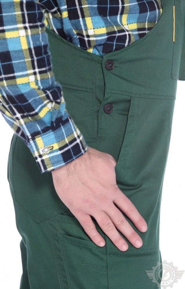 65605 Полукомбинезон "Эксперт-2" зеленый  Летняя спецодежда  размер 52-54/170-176  - Вид №9