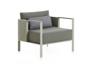 Термокрытый алюминиевый садовый стул с подлокотниками