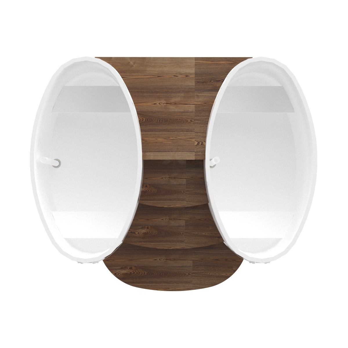 2069 Подиум на 2 купели 0,69х1,31 лиственница мореная Alyarus  - Вид №2