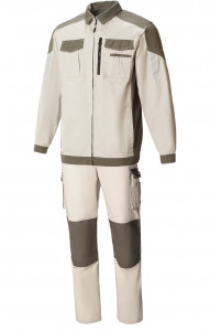 4956819 Костюм  NEW 2 серый песок с серым хаки STATUS  Летняя спецодежда  размер 60-62/182-188