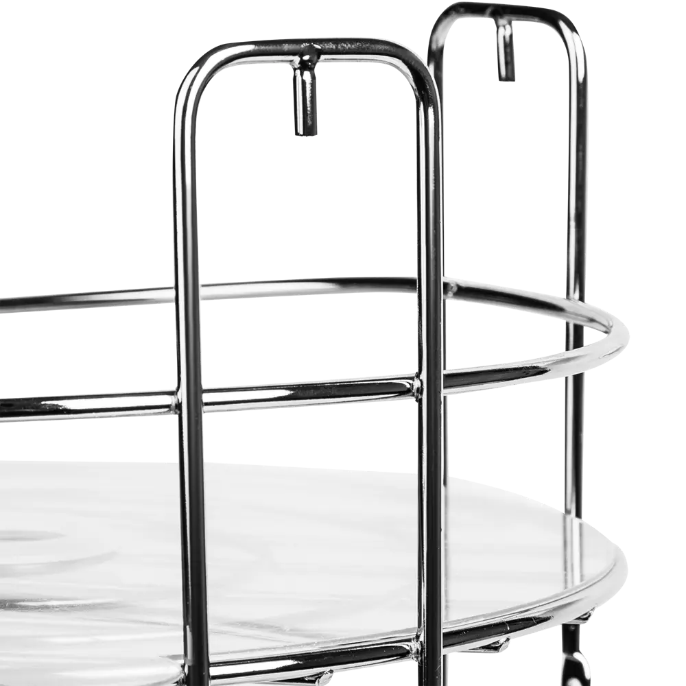 Полка для ванной Lemer Round трехъярусная угловая 22x22x50 см, металл, цвет хром 83024906 STLM-2137693 - Вид №3