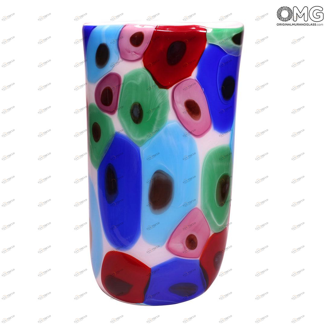 4554 ORIGINALMURANOGLASS Ваза Попугай - Дутое стекло - муранское стекло OMG 25 см 