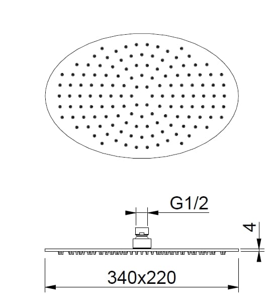 Душевая головка из нержавеющей стали с кронштейном BEAMTECH ELEVEN ELEO340 ARCH-00127037 - Вид №2