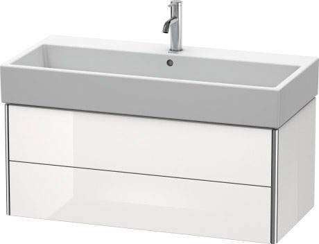 XS419602222 XSquare Тумбочка подвесная Белый глянцевый декор Duravit - Вид №2