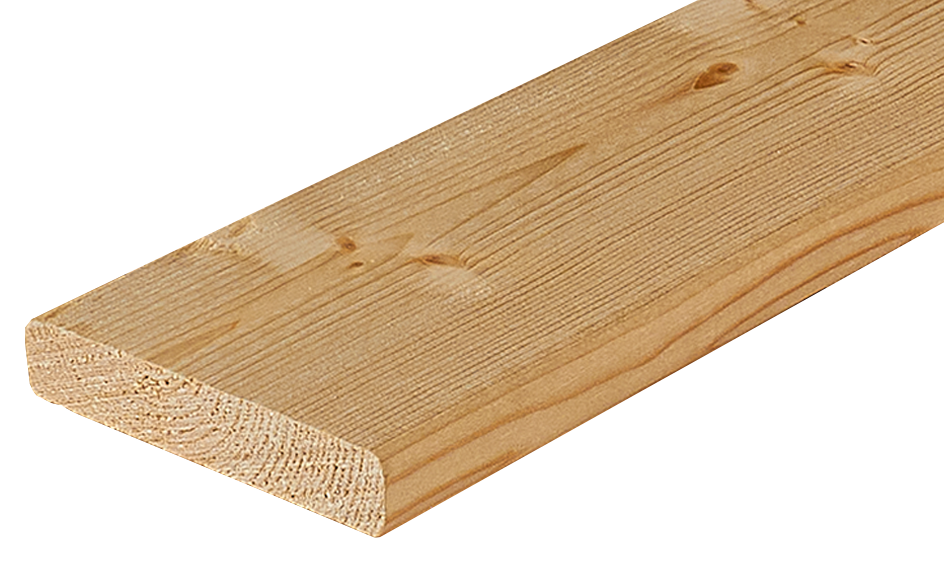 Santreyd Планкен прямой из массива хвои с фаской для фасадов и интерьера 83400583