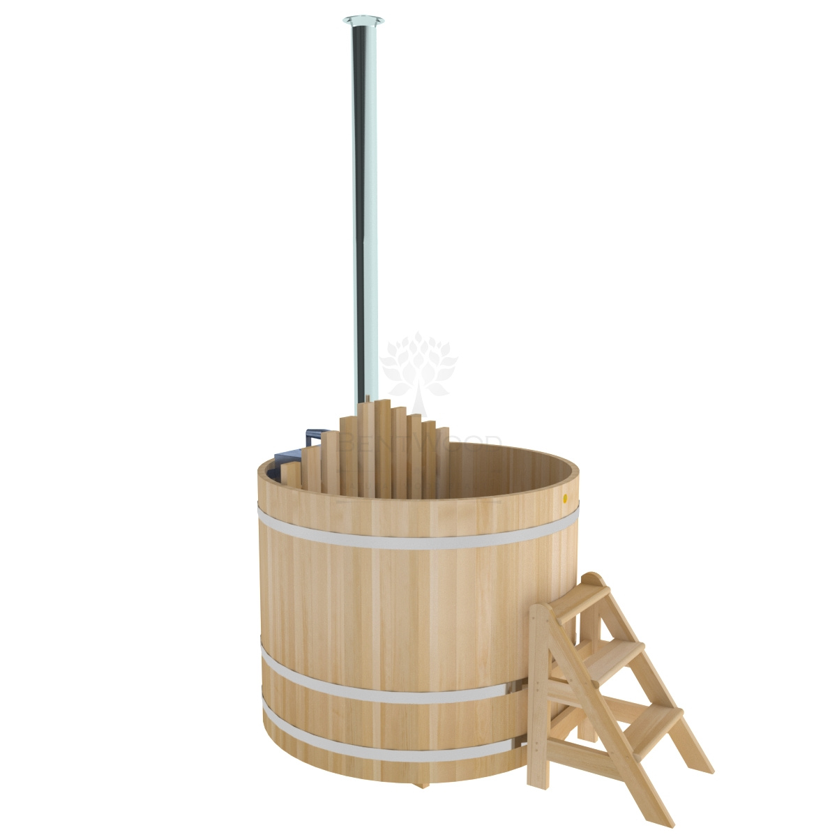 1461 Фурако из кедра D=1.5 с внутренней печкой. Высота 1,2м. Исполнение "Премиум". Alyarus 