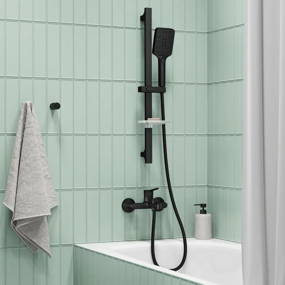 IDDIS Agua: Душевой комплект черный матовый с 3 режимами 89349142 STLM-1581435 - Вид №3