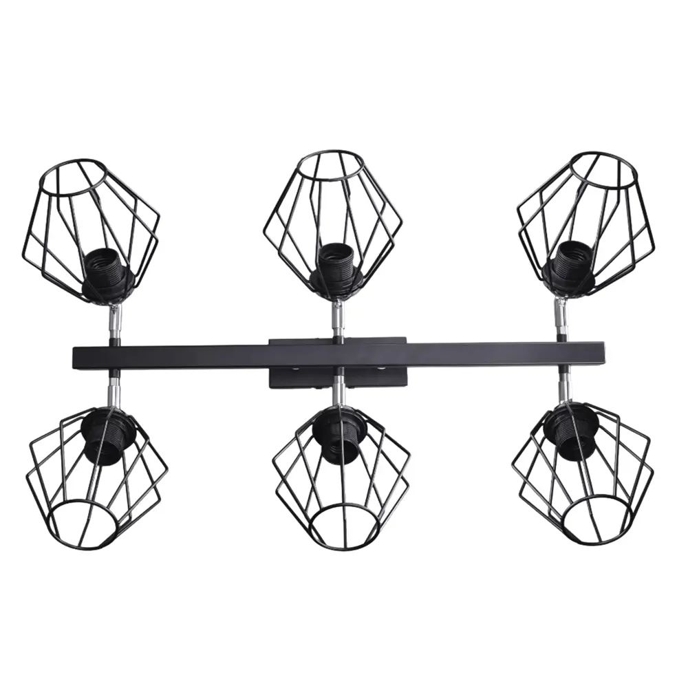 Люстра потолочная Гранж РС21384 6 ламп 18 м² цвет черный РОССВЕТ STLM-2161121 - Вид №3