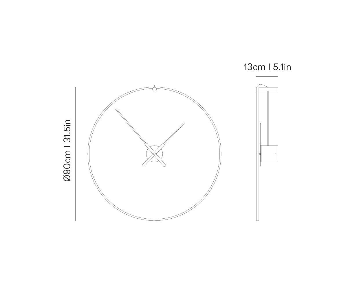Металлические настенные часы NOMON тень ARCH-00007765 - Вид №5