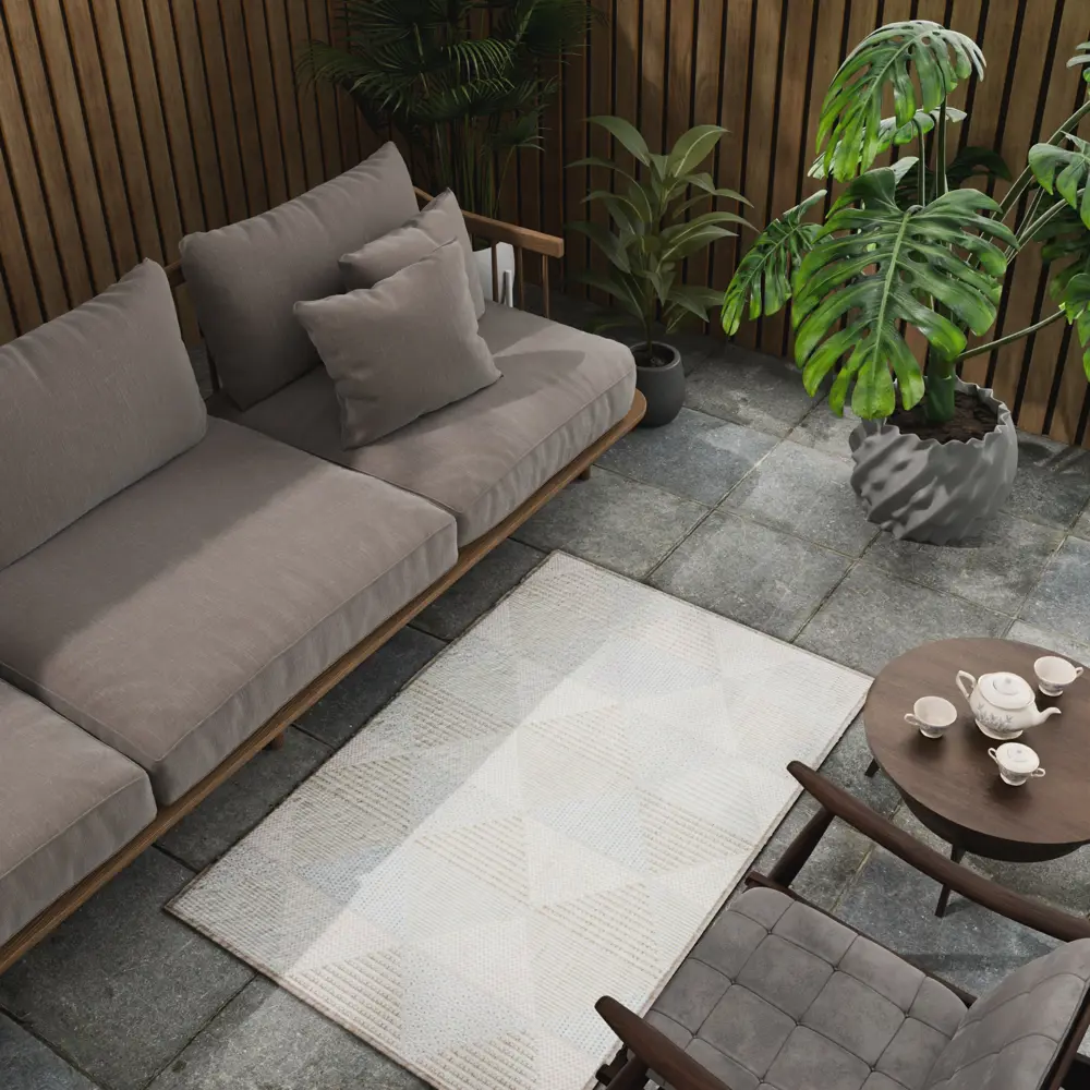 Циновка Дели 80x120 см полипропилен 84218_53311 цвет бирюзовый ROYALTAFT STLM-2082797 - Вид №5