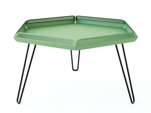 Шестигранный стальной журнальный столик