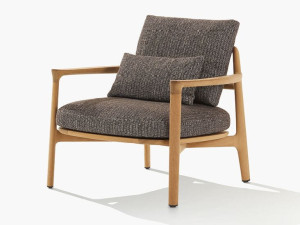 Тканевое садовое кресло с подлокотниками