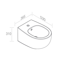 S556T1R1V0.100 Биде подвесное Dot A. e T. Italia Белый глянцевый AeT ITALIA DOT 2.0 - Вид №3