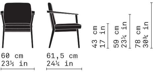 Very Wood Кресло из ткани с подлокотниками Chelsea sun-id-1435648 - Вид №4