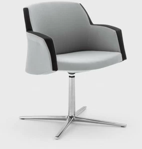 Viganò Офисный стул из ткани с 4 спицами и подлокотниками Miss grace