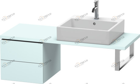 LC582600909 L-Cube Шкафчик для компактной консоли Светло-голубой матовый декор Duravit