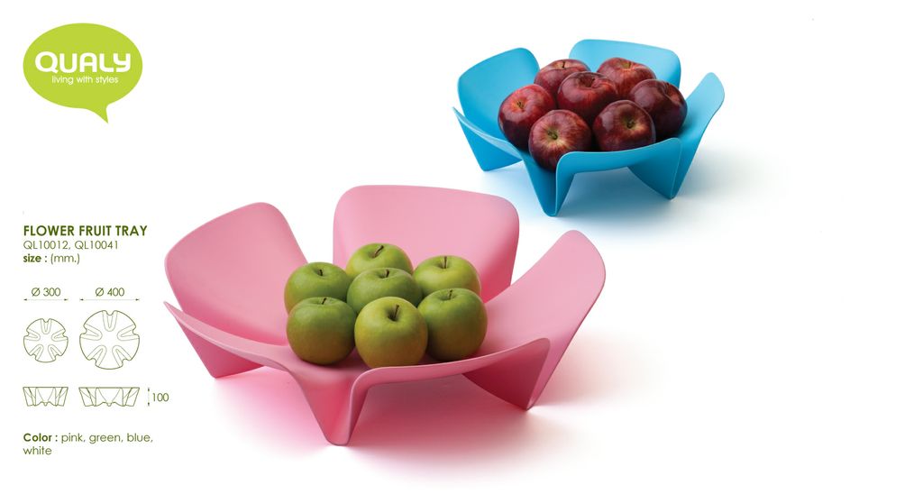 Ваза для фруктов белая Flower QUALY - 00-3869547 Белый  - Вид №4