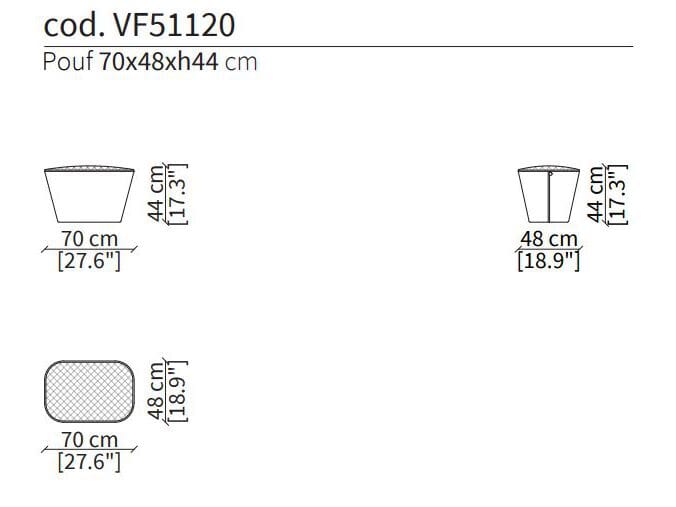 Ткань пуф Vittoria Frigerio DOSI ARCH-00139637 - Вид №2